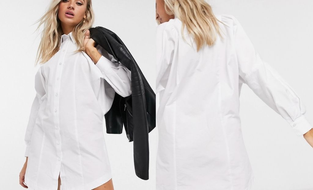 Robe chemise blanche Topshop