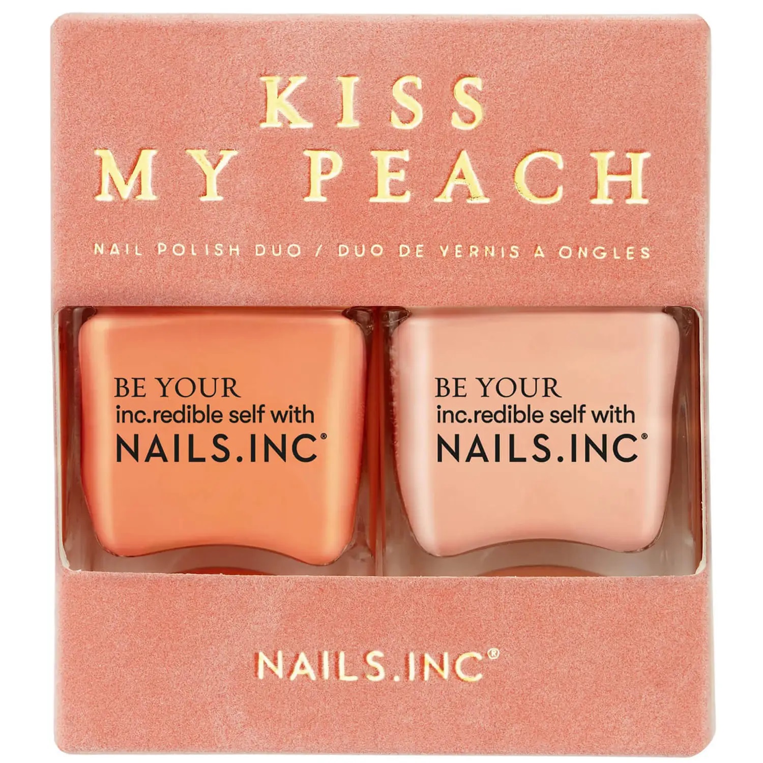 Nails.Inc Kiss My Peach Duo de vernis à ongles pêche