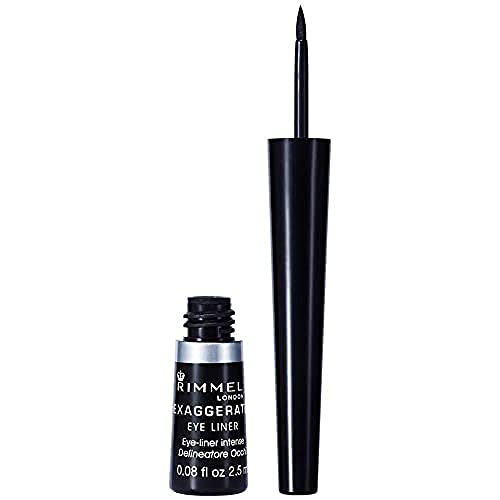 Rimmel London Exaggerate Automatic Eyeliner Waterproof - Eyeliner rétractable, teinte 001 Noir (Noir), 2,5 ml