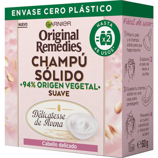 Original Remedies Shampoing Solide Délicatesse Avena Cheveux Fins