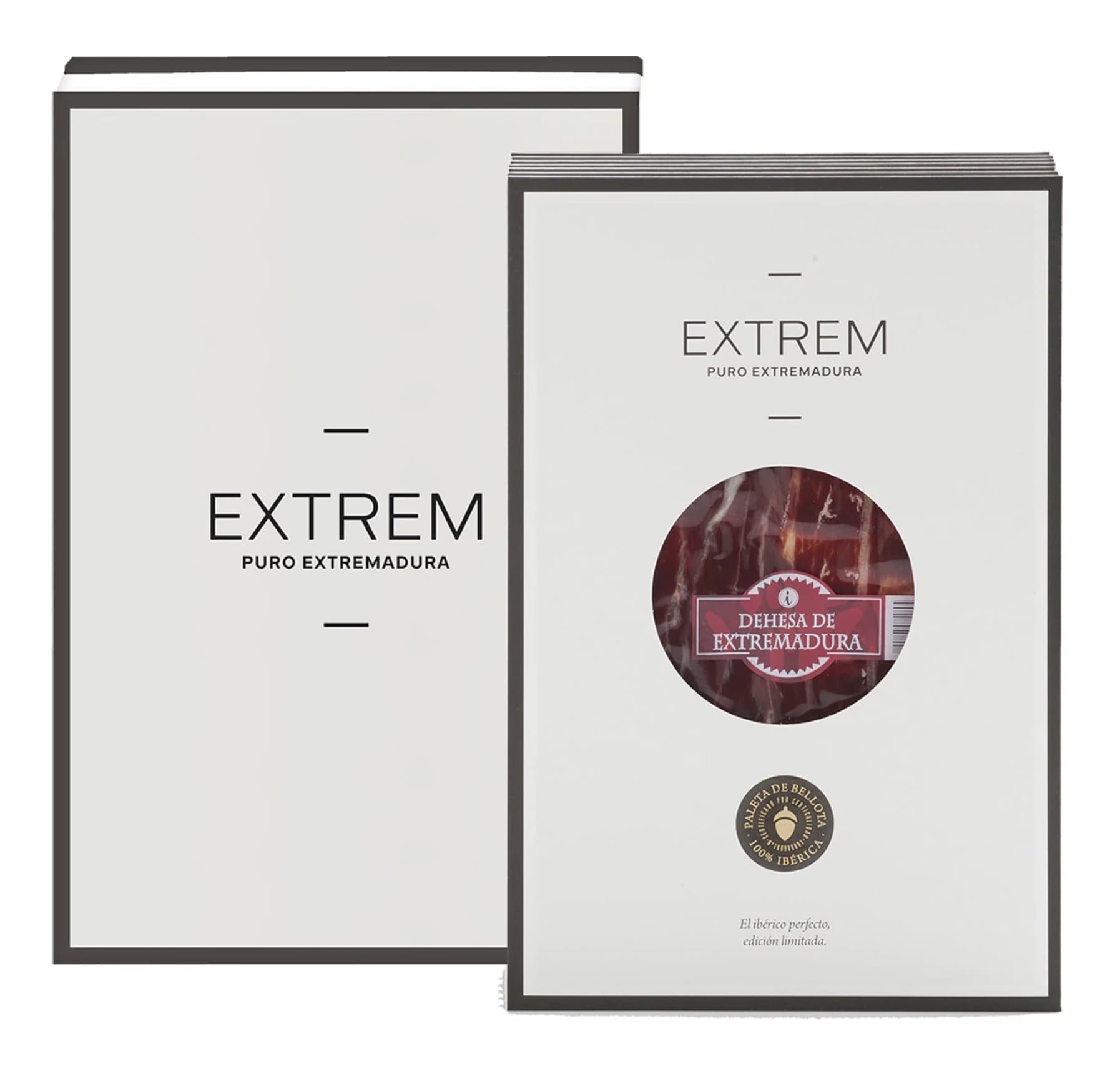 Boîte de 10 sacs coupés à la main 100% ibérique gland alimentation épaule DO Dehesa de Extremadura Extrem Puro Extremadura