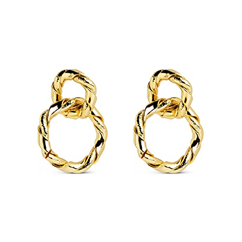 SINGULARU ® - Boucles d'oreilles en or Sister Twine - Bijoux pour femmes