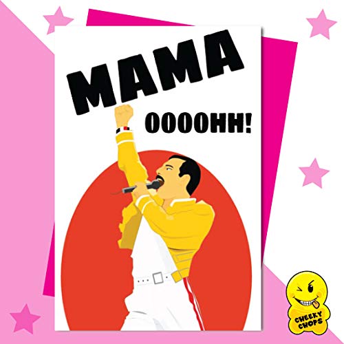 Carte d'anniversaire amusante pour la fête des mères, Freddie Mercury, Queen, Mom M66