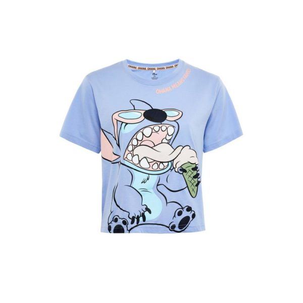 Primark Soldes été 2022 T-shirt bleu Disney Stitch femme 