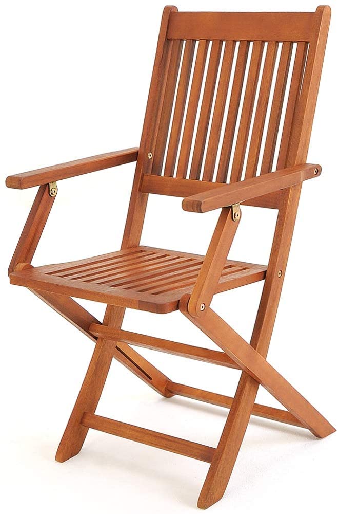 Casaria 2X Sydney Chaise de jardin pliante en bois d'acacia Siège en bois d'acacia FSC Terrasse extérieure Balcon