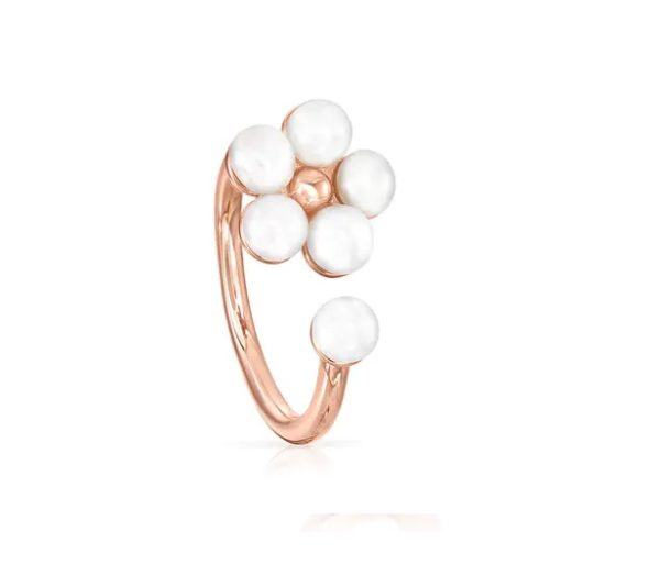 Tous Verano 2022 Vente Real Sisy Rose Silver Sterling Silver Pearl Ring 
