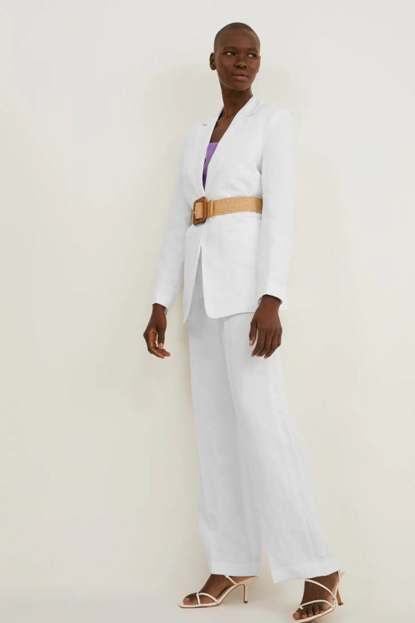 Robe d'été C&A 2022 avec pantalon en tissu blanc 