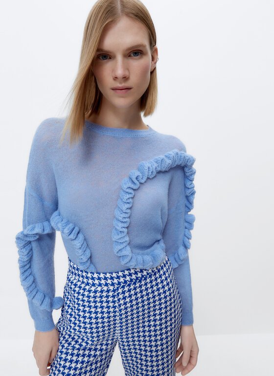 Meilleure vente Uterque Winter Blue Sweater 