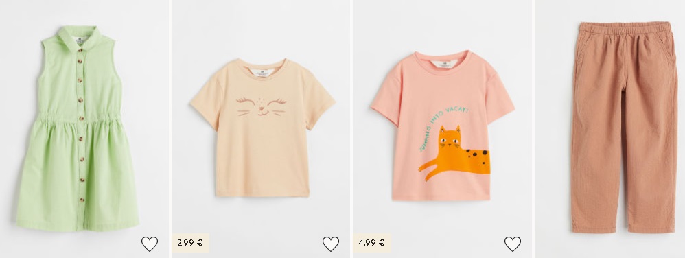 Vêtements fille H&M été