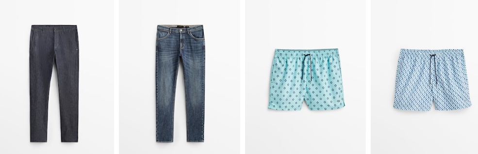 Jeans et maillots de bain pour homme par Massimo Dutti