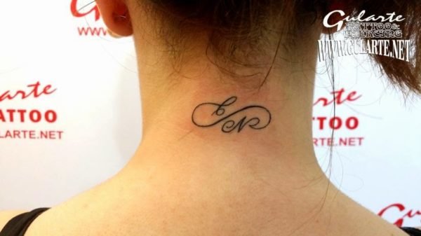 tatouage - infini - nom - deux initiales