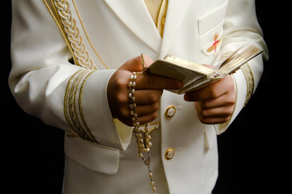 Robe de communion Garçons Admiral Dress Blanc 