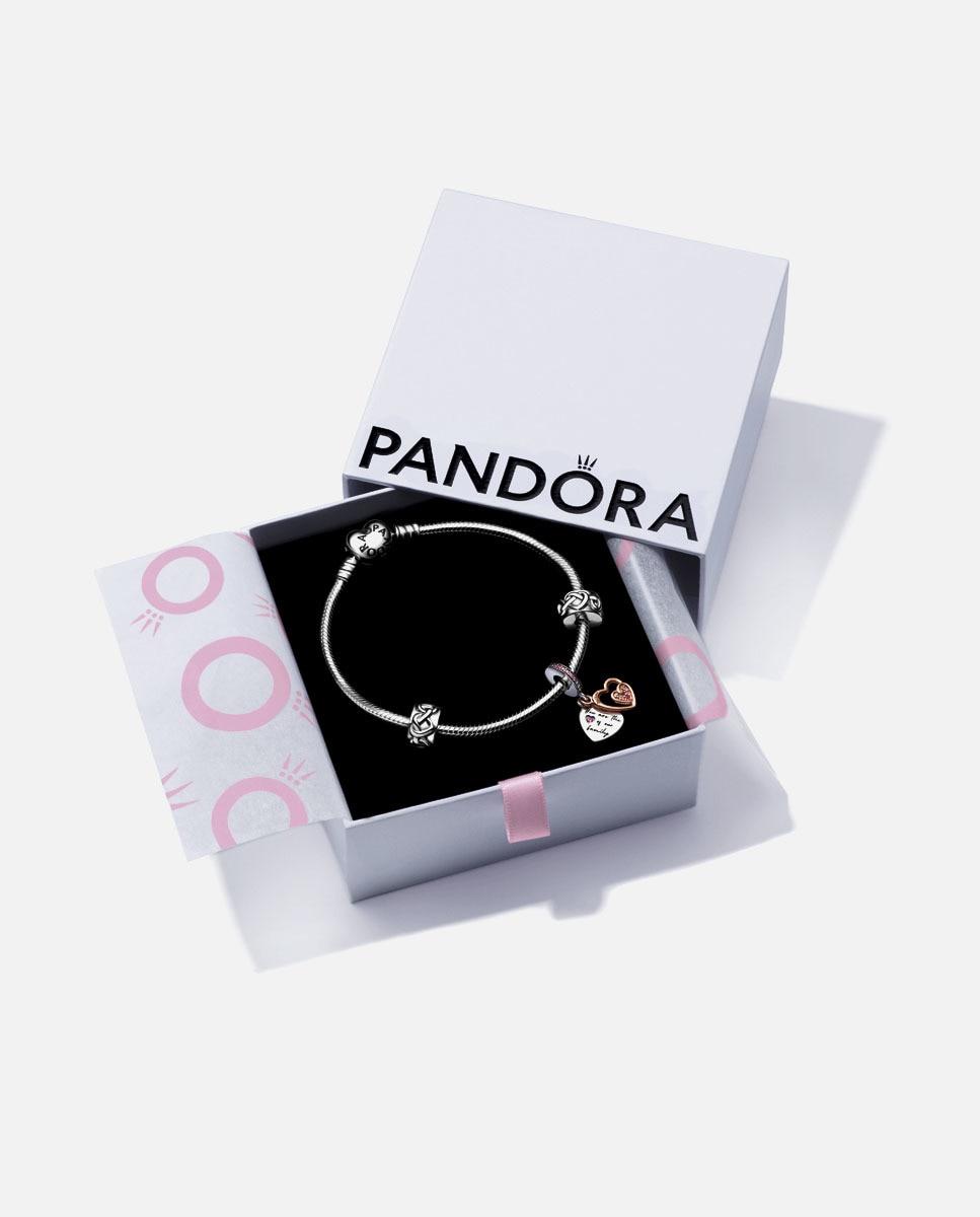 Ensemble Pandora Bracelet 2 Clips et Pendentif Coeur