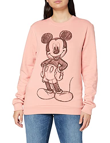 Disney Mickey Forward Sketch Sweatshirt Femme, Rose (Dusty Pink Ltpk), Taille 38 (Taille Fabricant : Small) Femme