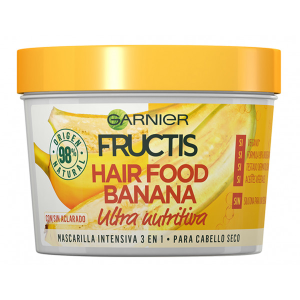 Garnier Fructis Hair Food Masque capillaire 3 en 1 - La banane nourrit les cheveux secs