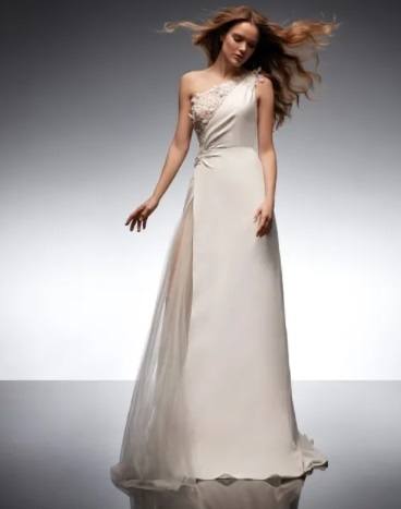 La robe de mariée turquoise de Nicole Milano