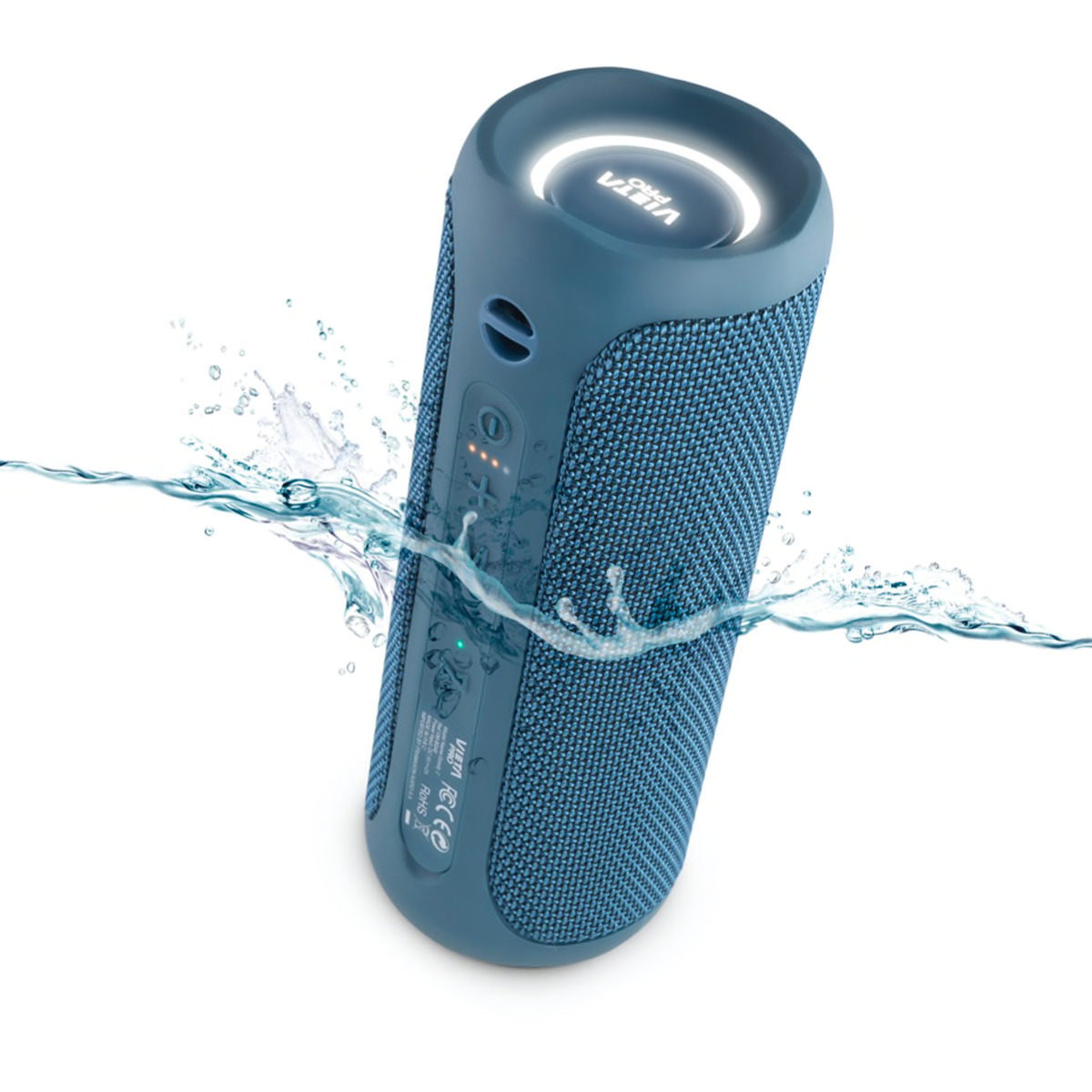 Haut-parleur Vieta Pro Goody 2, Bluetooth 5.0, étanche IPX7, TWS, USB Type-C, radio FM, bleu