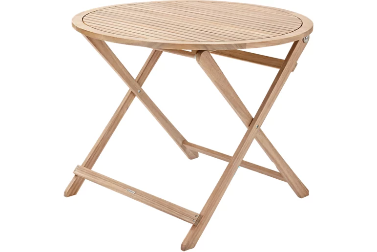 table pliante en bois naturel