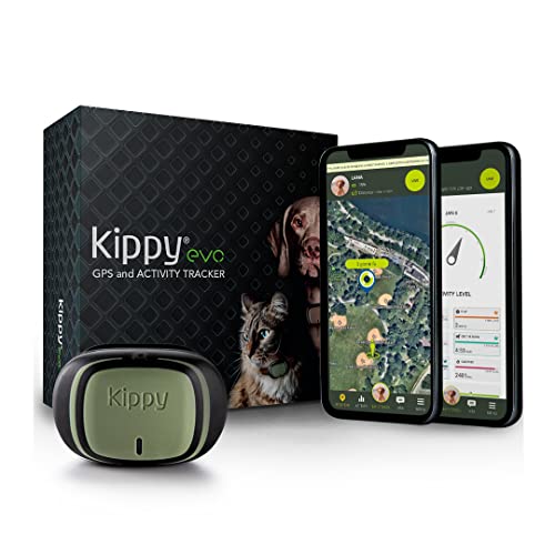 KIPPY - EVO - Nouveau Collier GPS pour Chiens et Chats - Suivi d'Activité, 38g, Etanche, Batterie 10 Jours, Green Forest
