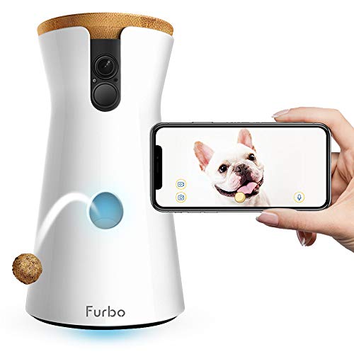 Furbo - Caméra pour Chiens : Caméra WiFi HD pour Animaux de Compagnie avec Audio Bidirectionnel, Vision Nocturne, Alerte d'Aboiement et Lancer de Friandises, Conçue pour les Chiens