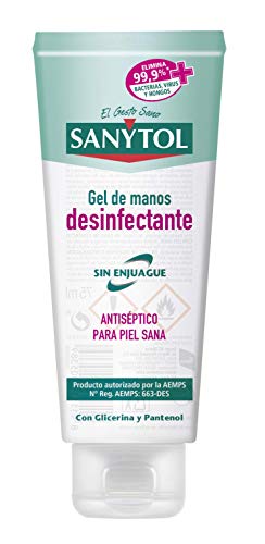 Sanytol - Gel hydroalcoolique désinfectant pour les mains, sans rinçage, hypoallergénique - Tube de 75 ml