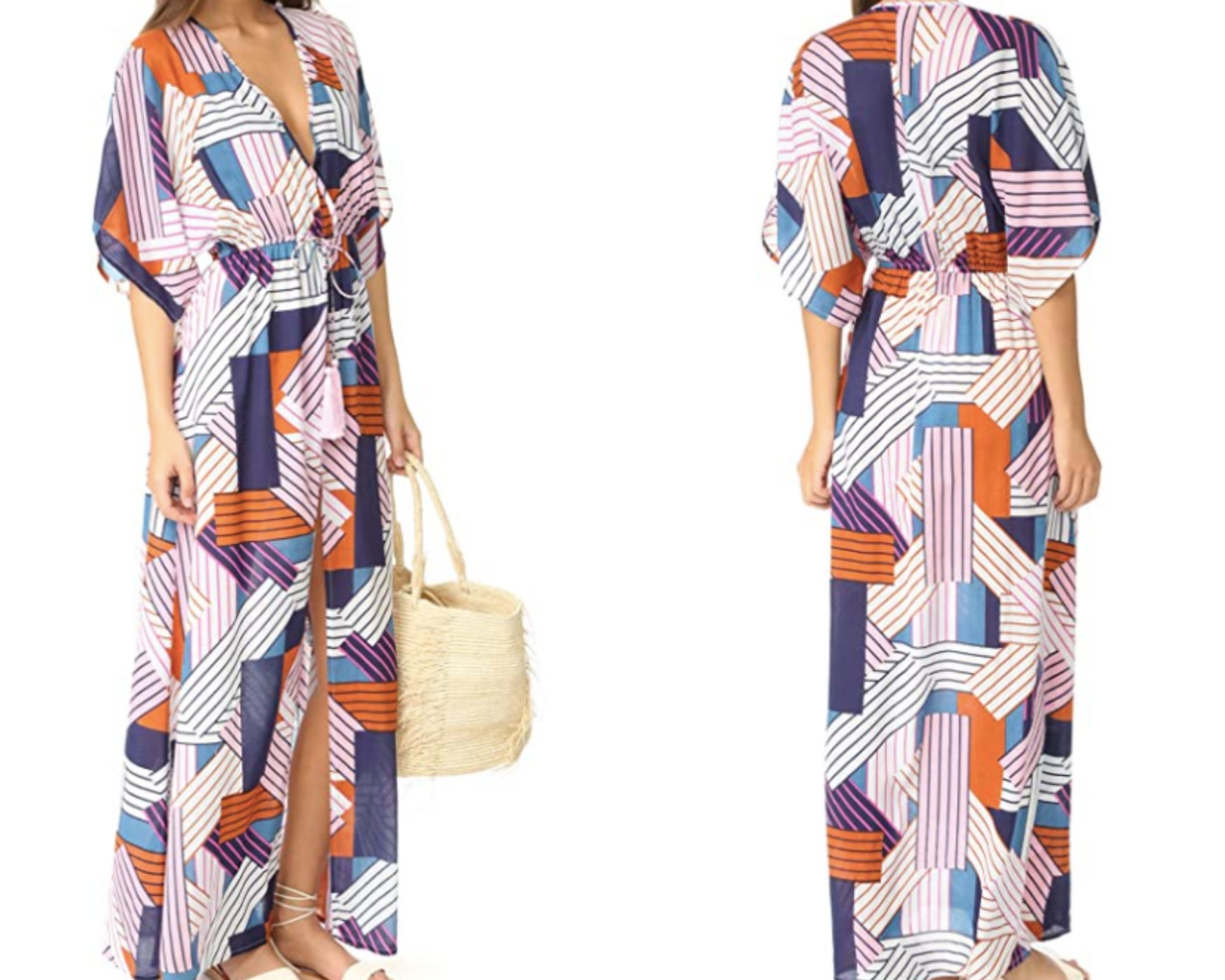 L-Peach robe de plage kimono cape blouse robe cape bikini blouse femmes