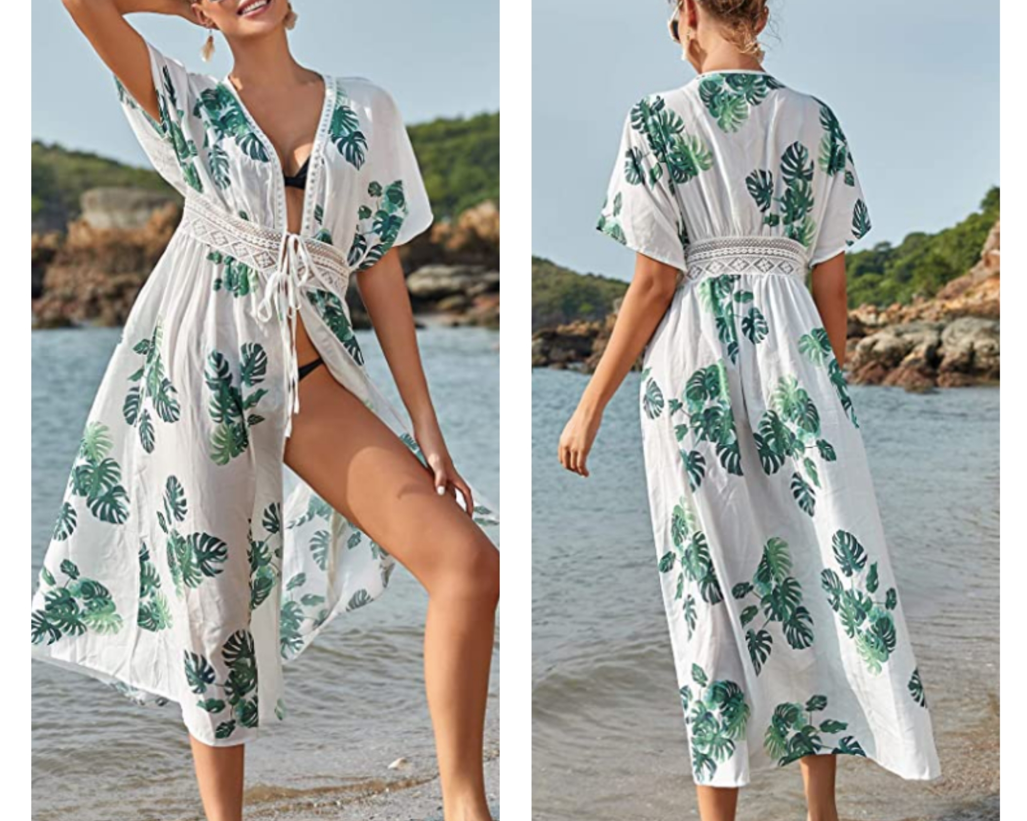 L-Peach Pyjama pour femme Kaftan Kimono Jupe de plage surdimensionnée Cover Up
