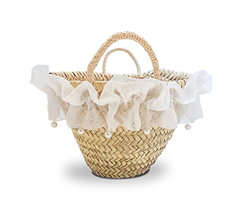 Mini panier de magnolia artisanal - panier en osier ou sac de mariée ou d'Arras