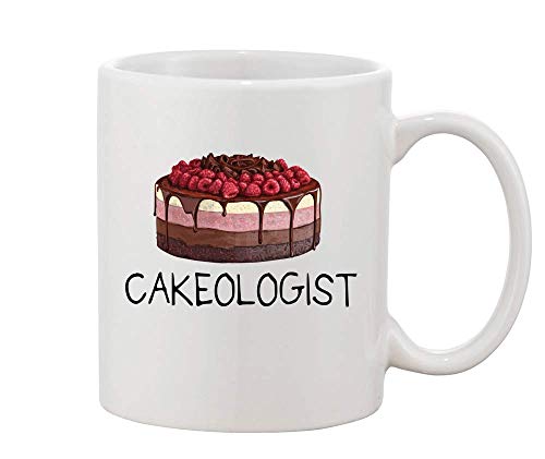 Cakeologist un homme qui ne connaît rien aux gâteaux tasses à café et thé en céramique blanche