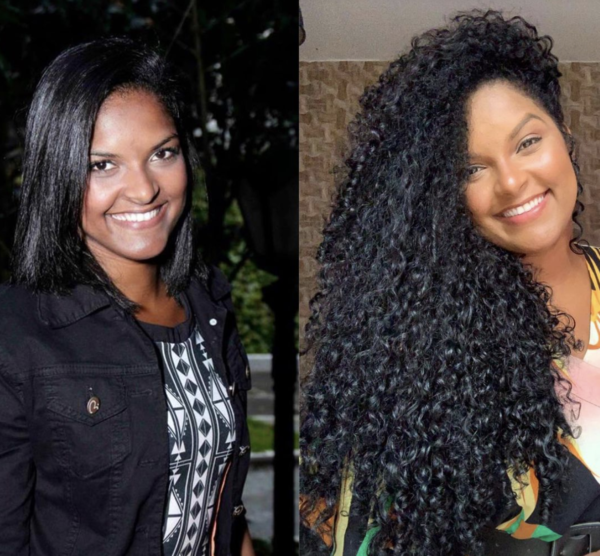 Types de cheveux bouclés : photos avant et après