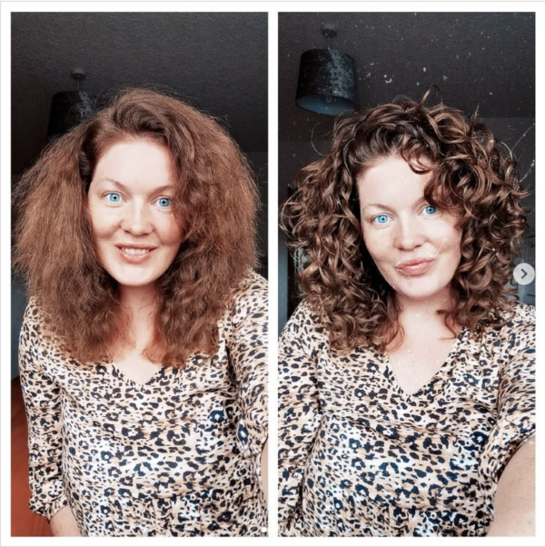 Types de boucles : photos avant et après des cheveux bouclés