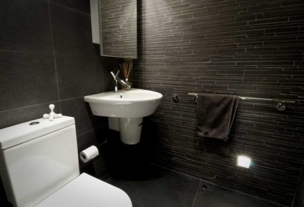 2016 Couleurs-Design d'intérieur-Style de maison-Couleurs-Noir-Salle de bain