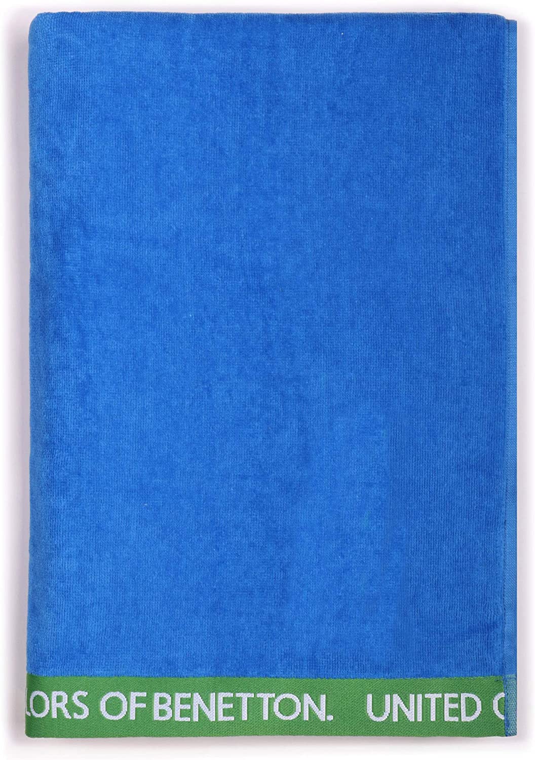 UNITED COLORS OF BENETTON.- Serviette de Plage 90x160cm 380g Velour 100% Coton Bleu Casa Benetton, 90x160