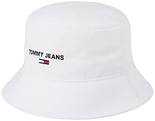 Tommy Jeans TJM Sports Bucket Hat, Blanc, Taille Unique Homme