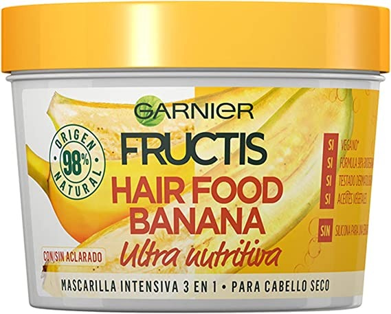 Hair Food Banana Masque Ultra Nourrissant Intense 390ML 3 en 1 pour Cheveux Secs