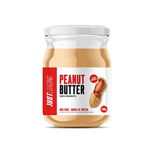 Just Loading - Beurre de cacahuète 100 % naturel - Beurre de cacahuète 500 g - Sans gluten et source de protéines