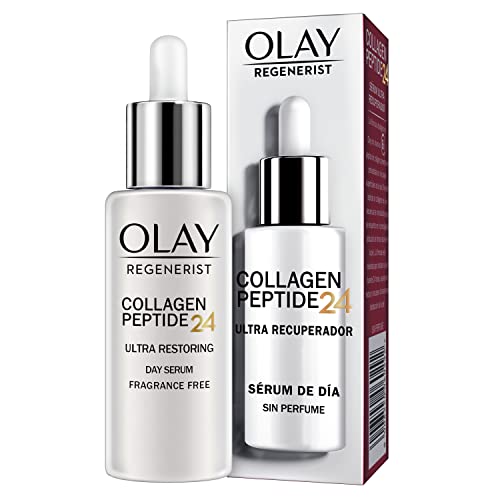 Olay Regenerist Collagen Peptide24 Sérum de jour non parfumé, révèle une peau forte et éclatante en 14 jours, multicolore