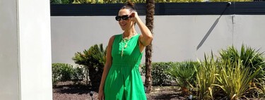Paula Echevarría est tombée amoureuse du vert et du noir : on a signé tout le look, des robes aux sabots 