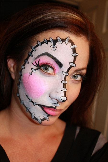 Comment se maquiller la moitié du visage pour Halloween