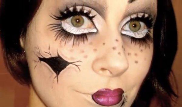 Maquillage Halloween poupée cassée