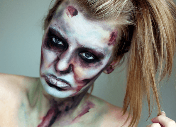 Maquillage halloween zombie mort