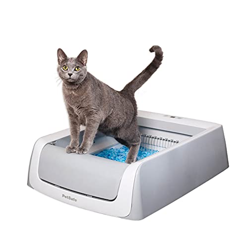 PetSafe ScoopFree Système automatique de bac à litière pour chat autonettoyant avec bac jetable et litière en verre, hygiénique, très absorbant et anti-poussière, 2ème génération