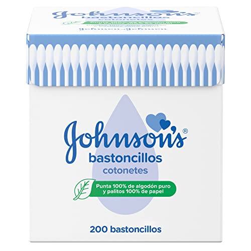 Johnson's Baby Lot de 200 cotons-tiges avec embouts 100 % coton
