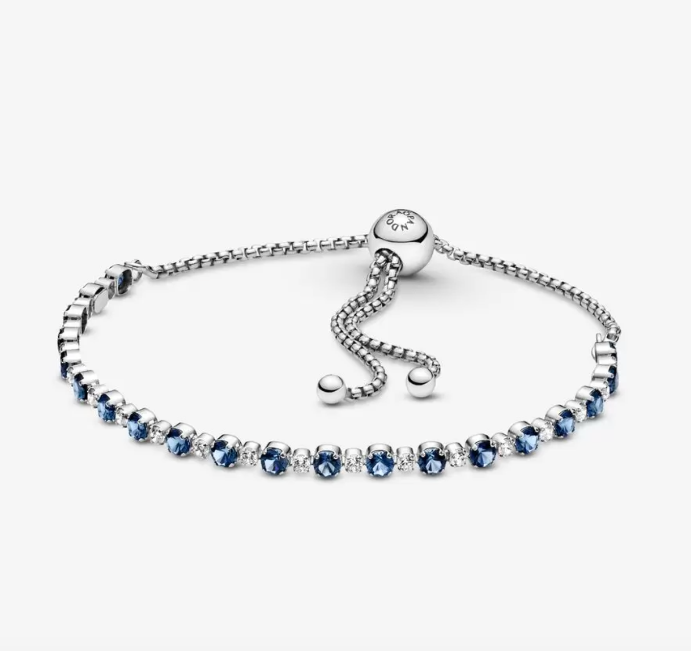 Bracelet à paillettes bleues et transparentes, fermeture à glissière