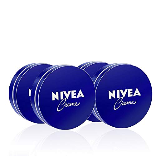 NIVEA Creme 4-Pack (4 x 75 ml), Crème hydratante visage et corps pour toute la famille, Crème visage universelle pour une peau douce et hydratée, Crème visage multi-usages
