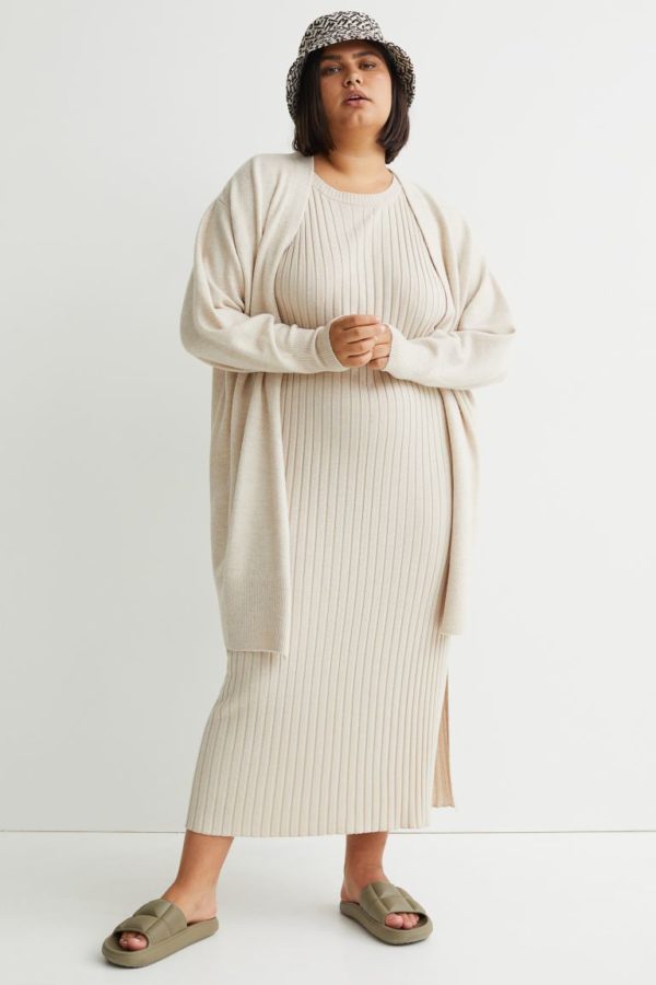 Chubby automne et hiver vêtements habillés en tricot H&M 