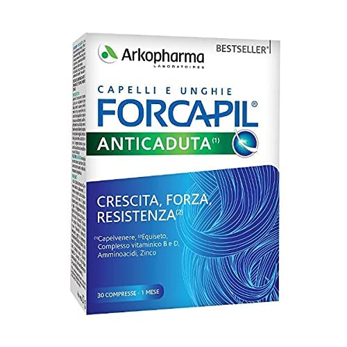 Arkopharma Forcapil Complément Antichute Cheveux et Ongles 30 Comprimés