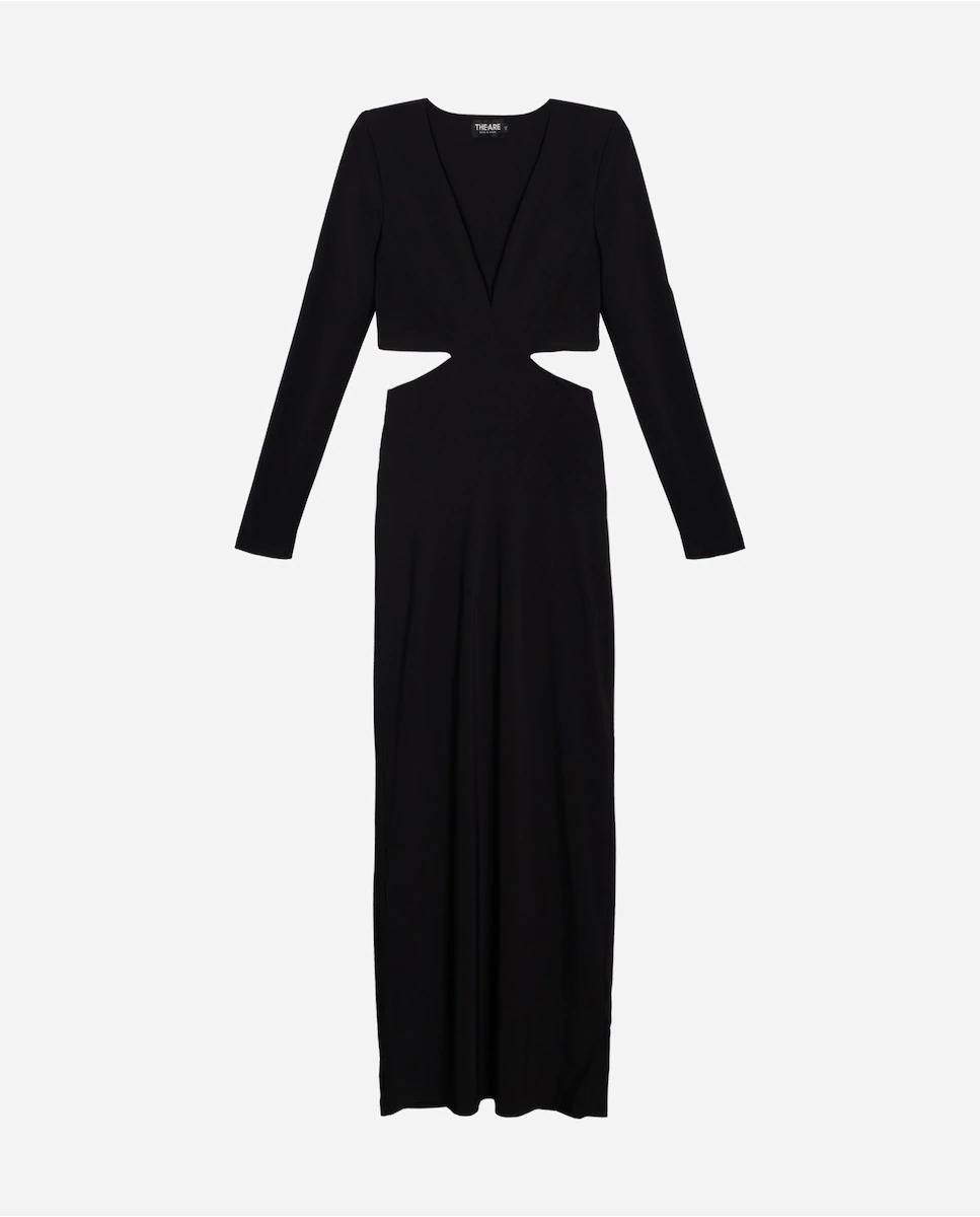 The-Are - Robe midi à manches longues et découpes