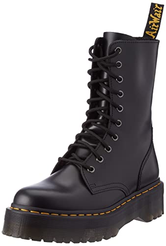 Bottes Dr. Martens 10 Eye, bottes de combat unisexes pour adultes, noir poli lisse, 37 EU