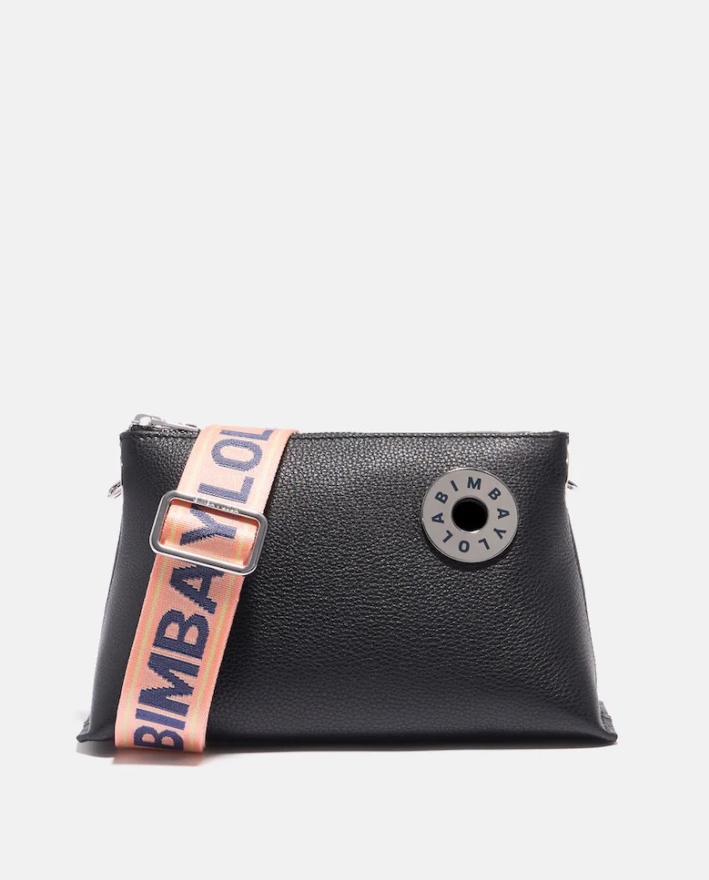 Sac à bandoulière Trapezoid S en cuir noir